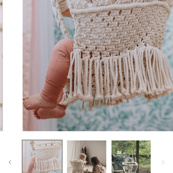 FINN & EMMA Macrame Swing Needs Cleaning - Picture 2 of 10